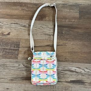 Kipling Crossbody Bag with Multicolor Dragonfly Print